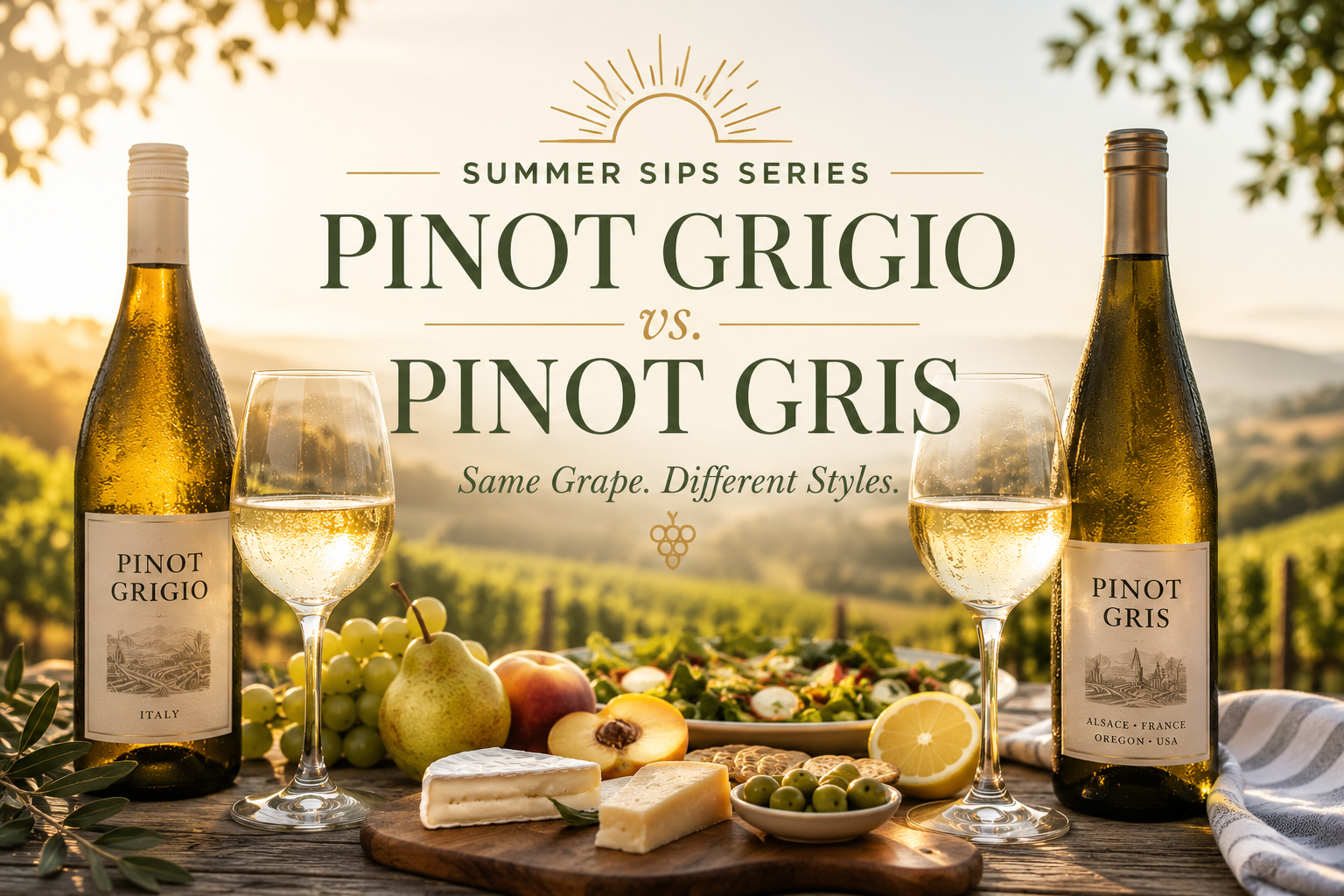 Summer Sips Series: Pinot Grigio vs. Pinot Gris — What’s the Difference?
